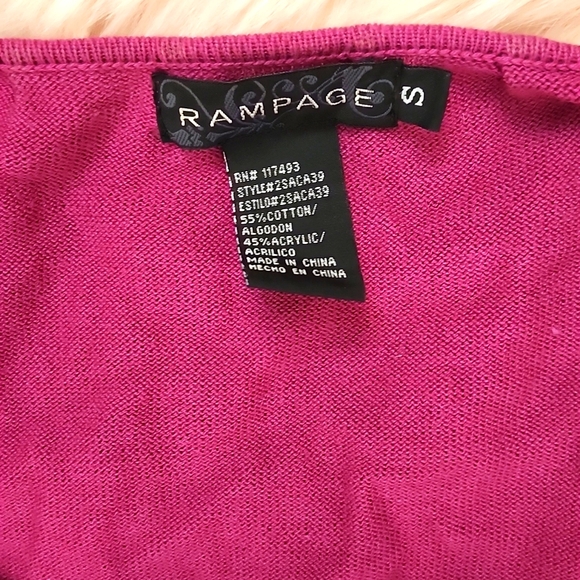 Y2K FIND!! PRE-LOVED RAMPAGE FRONT TIE KNIT SHRUG TOP-S - Picture 4 of 6